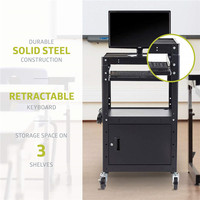 Chariot multimédia pour salle de classe, table de projection, système multimédia, armoire fonctionnelle mobile, chariot informatique pour présentation