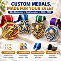 Concevez votre propre médaille en métal personnalisée avec ruban, médaille de récompense personnalisée, logo personnalisé pour les événements, cadeaux, vente en gros, OEM, ODM