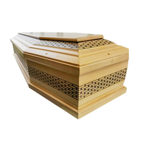 Ataúd Funerario Estilo Europeo SDD Tmallwood, Color Madera, Tipo Pared de Ladrillo, Tallado CNC, Líneas Precisas, Tamaño Personalizado