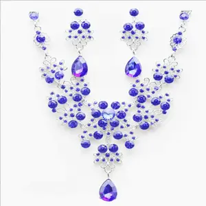 Elegant Necklace And Earring Set Women Crystal Jewelry Set Bridal Jewelry Set