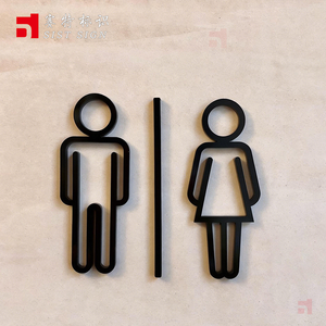 Letrero Acrílico para Baño, Letrero de WC para Hombres y Mujeres, Letrero de Inodoro para Entrada con Iconos de Hombre, Mujer y Discapacitado, Letrero de Pictogramas para Montar en la Pared, Letrero para Cafetería - Product Image 6