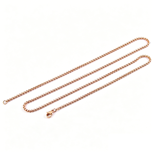 Kalung Rantai Kotak Baja Tahan Karat <span class=keywords><strong>Retro</strong></span> untuk Pria Wanita Warna Emas Perak Choker Perhiasan Logam Aksesoris DIY - Product Image 6