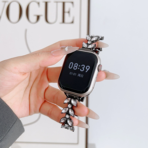 Correas de reloj de diamantes de lujo para <span class=keywords><strong>Apple</strong></span> Watch 10 correa de repuesto para <span class=keywords><strong>IWatch</strong></span> pulsera de muñeca cadena de reloj inteligente 38 42 44 45 49 mm - Product Image 3