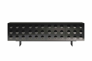 Italian Designer Villa Light Luxury Solid Wood Dining Room Side Cabinet <strong>Glass</strong> Cabinet <strong>Door</strong> Modern and Minimalist <strong>Sideboard</strong> - Product Image 5