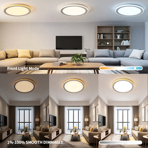 Ultra Thin LED Ceiling <b>Lamp</b> Modern Minimalist Side-emitting RGB Strip Changing Dimmable Smart Ceiling Light for Home - Product Image 4