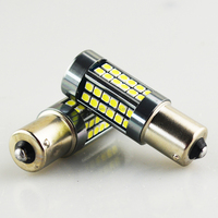 Nouvelle Ampoule LED Auto Super Lumineuse Blanc Rouge 12V S25 1156 1157 BAY15D 7440 7443 54SMD 3030 54LED pour Feux Anti-Brouillard, Sans Erreur, Accessoire Automobile