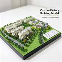 Maquette architecturale personnalisée de parc industriel avec bâtiments d'usine et ceinture verte