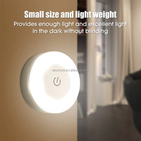 Mini lampes LED à capteur pour armoire, 3 modes, rechargeables par USB, base magnétique, commande tactile, design moderne, portables, à intensité variable pour la pièce