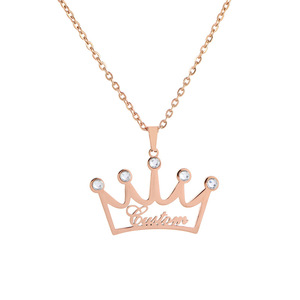 Wholesale Factory Price Customized Zircon Personalized Rhinestone Design Letter <b>Name</b> Necklace - Product Image 1