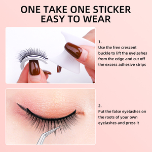 <strong>Reusable</strong> Self <strong>Adhesive</strong> False 25 mm 3d <strong>Eyelash</strong> Natural Mink Lashes Wholesaler Strip 100% Real Mink Self <strong>Adhesive</strong> False <strong>Eyelashes</strong> - Product Image 4