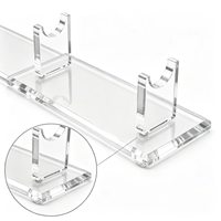 Soporte de exhibición horizontal de acrílico transparente para espadas, katana, wakizashi, exhibidor de escritorio para espadas samurái