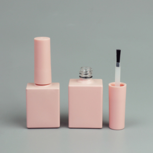 Botella de esmalte de <span class=keywords><strong>uñas</strong></span> de vidrio, 10ml, 15ml, botella de <span class=keywords><strong>pegamento</strong></span> de aceite de <span class=keywords><strong>uñas</strong></span> rosa, contenedor de esmalte de <span class=keywords><strong>uñas</strong></span> cuadrado atmosférico - Product Image 1
