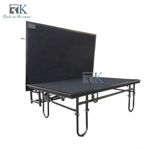 Escenario Plegable de Acero con Acabado Alfombrado y Ruedas, Escenario para Exteriores - Product Image 2