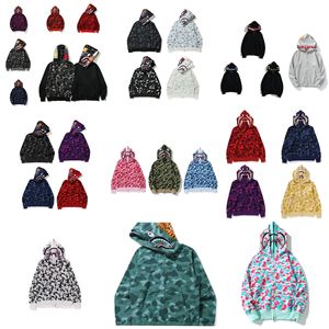 Pull décontracté en coton pour hommes et femmes, style classique double capuche, motif <span class=keywords><strong>requin</strong></span>, vente en gros directe d'usine - Product Image 1