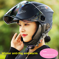 Casque de vélo avec certification 3C, cache-cou amovible, demi-casque, chaud pour l'automne et l'hiver, toutes saisons