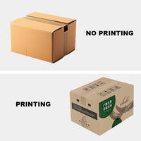 Grandes boîtes en carton brun avec logo de taille personnalisée Emballage en papier kraft Boîte en carton ondulé pliable pour l'expédition