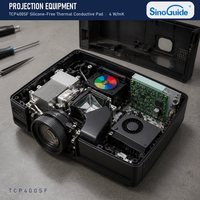 TCP400SF Thermal Management Silicone Free Thermal Pad Gap Filler untuk Solusi Pembuangan Panas di Pusat Data/CPU/GPU/Elektronik