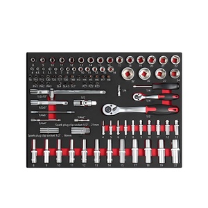2025 boîtier OEM personnalisable <span class=keywords><strong>Cr</strong></span>-V Kit à main en acier combinaison clés à cliquet tournevis perceuses manuelles pour atelier de réparation - Product Image 1