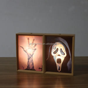 Lámpara de noche Marco de fotos de madera Usb 3D Luz de noche Pintura Diseño personalizado Dibujos animados Led Imagen retroiluminada Marco de fotos de <span class=keywords><strong>anime</strong></span> - Product Image 2