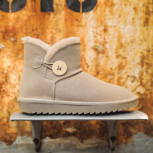 Nouvelles bottes de neige pour femmes tendance en PVC pour l'automne et l'hiver, bout cylindrique court, antidérapantes, doublure en coton épaisse et chaude, caoutchouc - Product Image 6