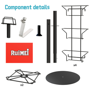Espositore Girevole Personalizzato in Metallo per Brochure e Biglietti d'Auguri, Stand Rotante per Negozi di Regali - Product Image 3