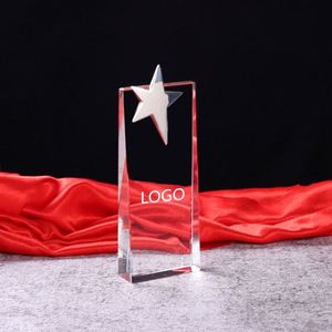 Star Shaped Award Trophy Crafts /crystal Trophy for <b>Engraving</b> Available/personalized Crystal <b>Plaques</b> and Awards Trophy for Gift - Product Image 1
