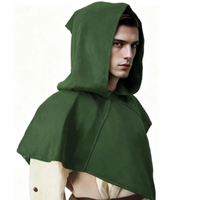 Capa Medieval con Capucha, Capa Corta de Elfo para Cosplay, Accesorio de Disfraz de Cazador/Ranger para Halloween