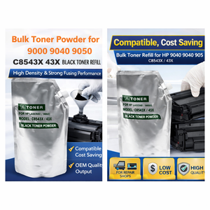 Kit di <span class=keywords><strong>Ricarica</strong></span> <span class=keywords><strong>Toner</strong></span> HG231 43X per <span class=keywords><strong>HP</strong></span> LASERJET 9000 9040 9050 C8543X 43X, Polvere Universale per Cartuccia NERA - Product Image 2
