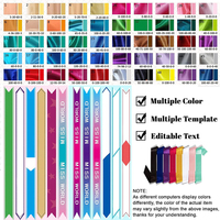 Écharpes de fête personnalisées en satin pour diplômés, accessoires de décoration, écharpes d'anniversaire, écharpes de demoiselle d'honneur, écharpes de classe, bretelles de fête