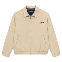 Veste coupe-vent légère pour homme OEM, kaki, style streetwear décontracté, avec ourlet élastique et poches, vente en gros d'usine