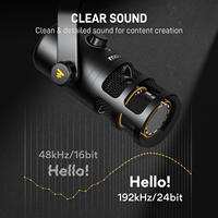 Microphone dynamique USB Maono PD100U pour podcasting, diffusion en direct, voix off, jeux, chat en ligne, métal