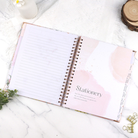 Cuaderno de tapa dura A5 de lujo de diseño personalizado de alta calidad y planificador semanal de diario impresión personalizada