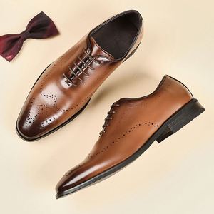 Zapatos versátiles para hombre, de cuero, informales, formales, de negocios, cómodos, transpirables, ligeros, para múltiples ocasiones, estilo diario - Product Image 1