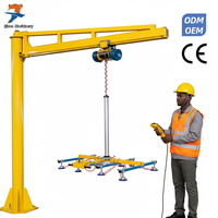 Grue à colonne 3T 6T 8T 10T, grue à flèche murale, système de rotation compact, alimentation 380V CA, télécommande pour zone étendue