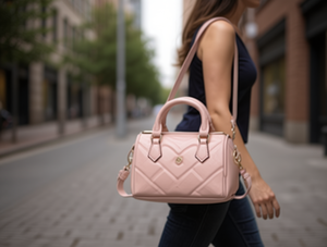 Borsa a Spalla da Donna a Forma di Raviolo, 7 Pollici, in Microfibra e Pelle Sintetica, Moda per Tutte le Stagioni, Chiusura con Cerniera - Product Image 2