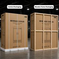 Réfrigérateur Vitrine à Porte Vitrée pour Boissons, Dégivrage Manuel, Classe Énergétique 1 Étoile, Garantie Complète