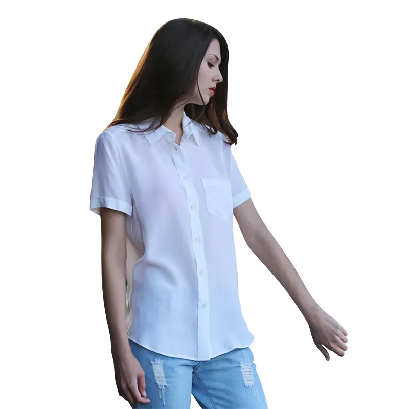 Korean Chic Summer All-Match Blouses Women Round Neck Loose Casual Shirt Female Short Sleeve Blue Top Ladies