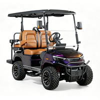 Voiturette de golf électrique chinoise avec contrôleur 72V, 4 places, modèle DC-H-F2+2, surélevée, pour la chasse