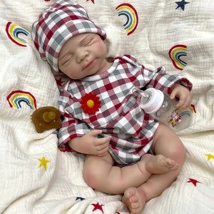 Poupée Reborn en Silicone Pascale <span class=keywords><strong>de</strong></span> 20 pouces, réaliste, douce, faite à la main, nouveau-né, garçon, <span class=keywords><strong>bouche</strong></span> ouverte, à baigner, peinte, avec cils implantés - Product Image 1