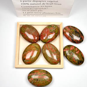 <span class=keywords><strong>Pierre</strong></span> précieuse naturelle <span class=keywords><strong>Unakite</strong></span> polie sculptée <span class=keywords><strong>pierre</strong></span> semi-précieuse artisanat pierres de palmier en cristal naturel <span class=keywords><strong>pierre</strong></span> d'énergie en cristal à vendre - Product Image 2