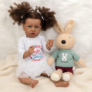Nueva Muñeca Afroamericana Reborn de 22 Pulgadas, Juguete de Vinilo Suave para Bebés, Regalos Populares en 2026 - Product Image 1
