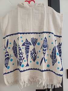 Poncho de tela de muselina de algodón turco para niños, estampado con capucha, secado rápido, absorbente de agua, lavable, alta calidad, playa, piscina, Spa - Product Image 6