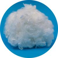 Fibre de polyester en vrac blanc brut 0,8D 38 mm ignifuge pour le filage