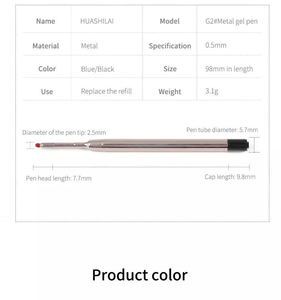 Recambio de <span class=keywords><strong>Tinta</strong></span> de Gel Neutra Pk G2-424 0.5MM Gran Volumen 9.8cm de Largo Cartuchos de <span class=keywords><strong>Tinta</strong></span> de Color Rojo Negro Azul para Bolígrafo y Rotulador - Product Image 6