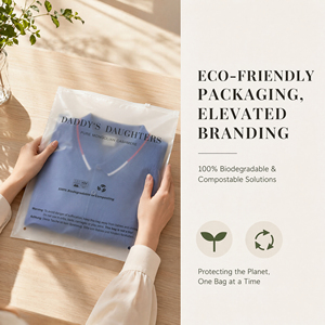 Biodegradable Zip <strong>Bags</strong> for Packaging Suit Jacket Compostable Polybag Custom Print Ziplog <strong>Bags</strong> Apparel Polybags Clothing - Product Image 3