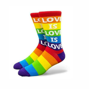 Chaussettes <span class=keywords><strong>LGBT</strong></span> GAY SLOGAN, chaussettes de fierté pour hommes - Product Image 1