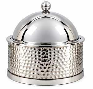 Ensemble chauffe-plats rond en acier inoxydable avec couvercle et bac à nourriture pour service de buffet professionnel - Product Image 5