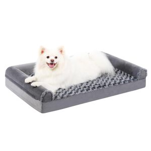 Medium Large XL Eco-Friendly <strong>Dog</strong> <strong>Bed</strong> U-<strong>Shaped</strong> Pet <strong>Sofa</strong> Removable Washable Rose Velvet Kennel Sponge Four Seasons Warm Kennel for - Product Image 1