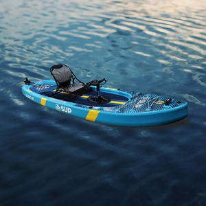 Kayak de pêche gonflable à double <span class=keywords><strong>chambre</strong></span> d'air avec pédales, contrôle mains libres, pour la pêche et les activités aquatiques en extérieur - Product Image 3