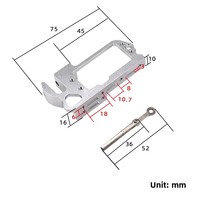 Servomoteur parabolique pour dispositif de lancer aérien, en métal, grand couple, bras de servo 25T